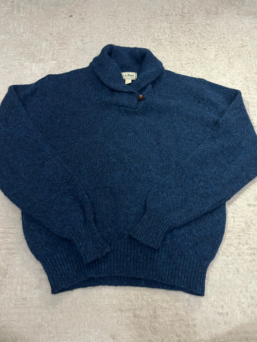 Vintage L.L. Bean Wool Blend Blue Sweater
